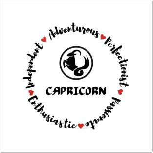 Capricorn ♑🐐 Zodiac Sign Astrology Horoscope Posters and Art